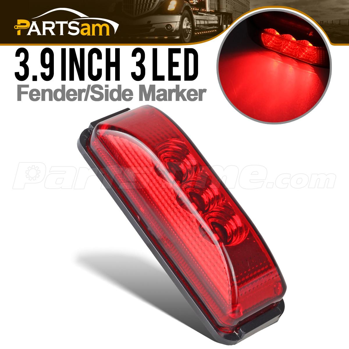 3.9" Red LED Clearance Side Marker Lights Utility Trailer Truck