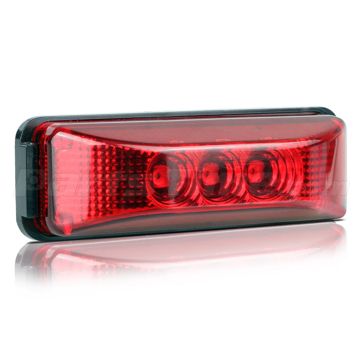 3.9" Red LED Clearance Side Marker Lights Utility Trailer Truck