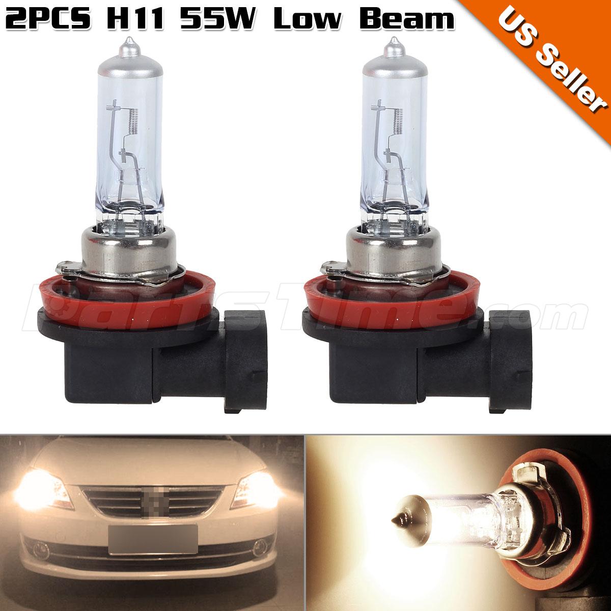 2pcs H11 12V 55W Halogen Bulb Low Beam Headlight 2800LM Super Power eBay