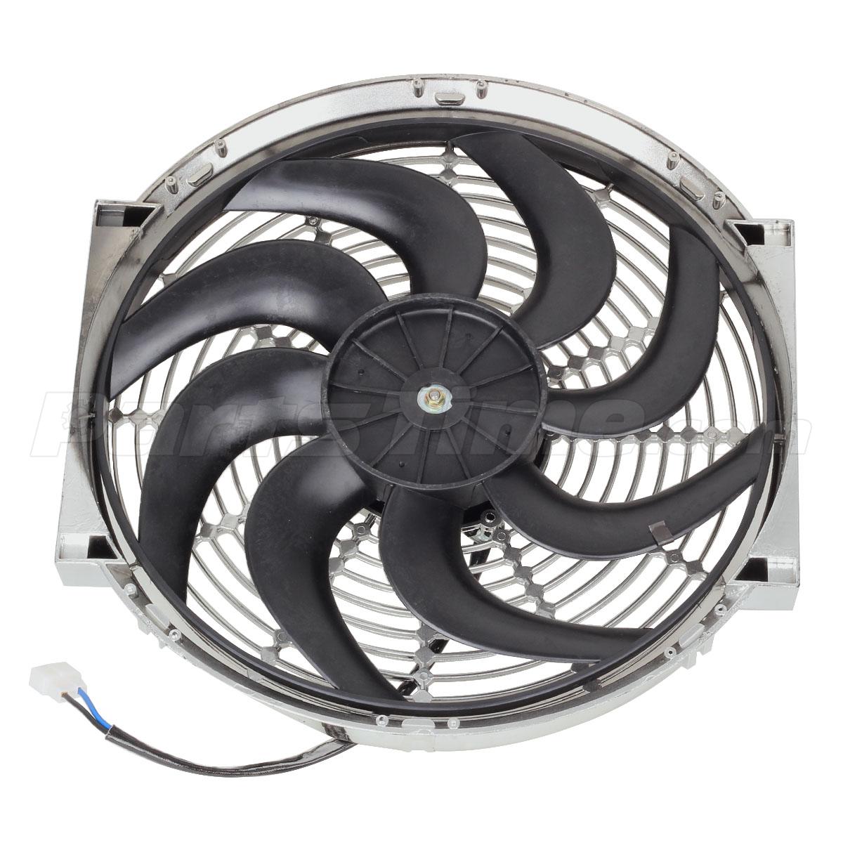 14" Reversible 12V Electric Radiator Cooling Fan 2400 CFM S Blade