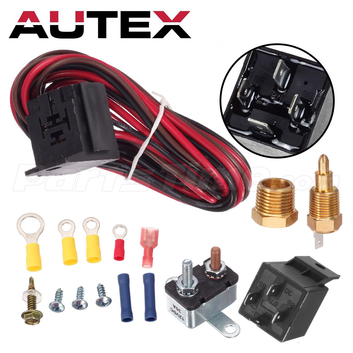 Radiator Engine Cooling Fan Thermostat Temperature Switch Relay Kit Thread EBay